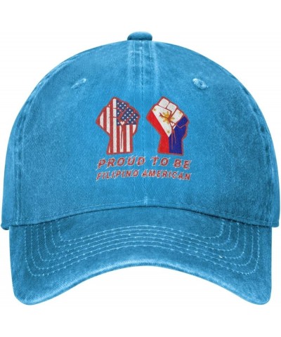 Proud to Be Filipino American Philippines USA Flag Baseball Cap Blue $11.17 Baseball Caps