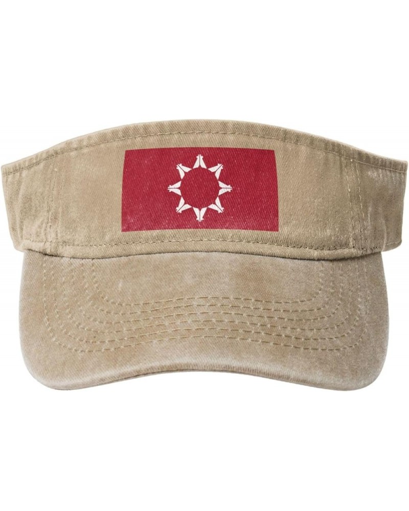 Pine Ridge Flag Sun Visor Hats for Women Men Sun Hat Vintage Golf Hat Adjustable Baseball Cap Natural $9.90 Visors