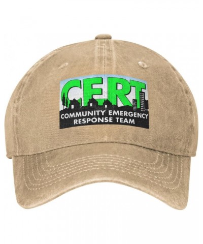 Cert Community Emergency Response Team Hat Adjustable Baseball Cap Dad Cap Unisex Hat Natural $12.57 Baseball Caps