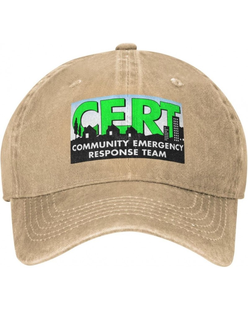 Cert Community Emergency Response Team Hat Adjustable Baseball Cap Dad Cap Unisex Hat Natural $12.57 Baseball Caps