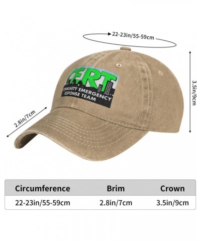 Cert Community Emergency Response Team Hat Adjustable Baseball Cap Dad Cap Unisex Hat Natural $12.57 Baseball Caps