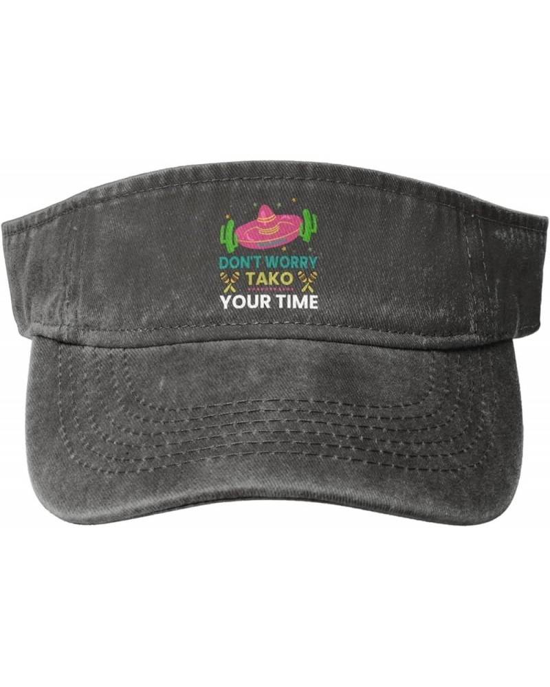 Don t Worry Tako Your Time Sun Visor Hats for Women Men Sun Hat Cotton Golf Hat Vintage Baseball Cap Deep Heather $11.08 Sun ...