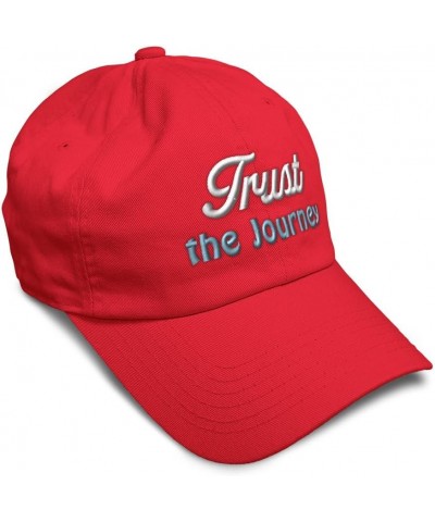 Soft Baseball Cap Trust The Journey Style B Cotton Dad Hats for Men & Women Red $12.90 Baseball Caps