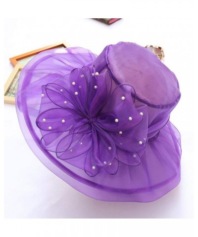 Women's Church Fascinator Bridal Tea Party Wedding Hat Frat Boy Costume B-purple $7.68 Sun Hats