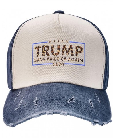 Leopard Trump 2024 Save America Again Republican Election Upgrade Your Style with Funny Adjustable Cotton Baseball Caps for M...