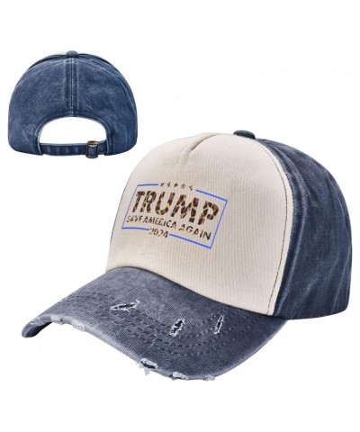 Leopard Trump 2024 Save America Again Republican Election Upgrade Your Style with Funny Adjustable Cotton Baseball Caps for M...