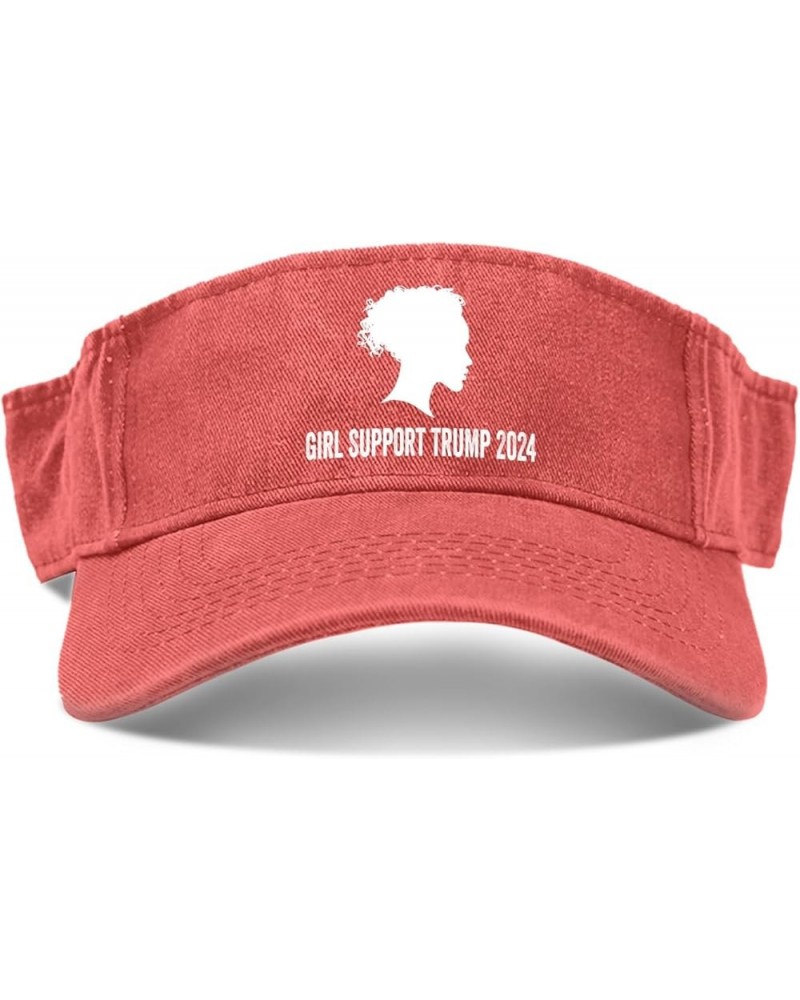 Girl Support Trump 2024 Trump Girl Caps Visors for Women Sun Visor Hats Packable Sports Cap Saffron $9.99 Visors