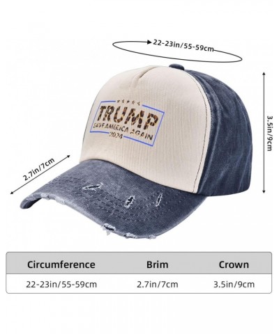 Leopard Trump 2024 Save America Again Republican Election Upgrade Your Style with Funny Adjustable Cotton Baseball Caps for M...