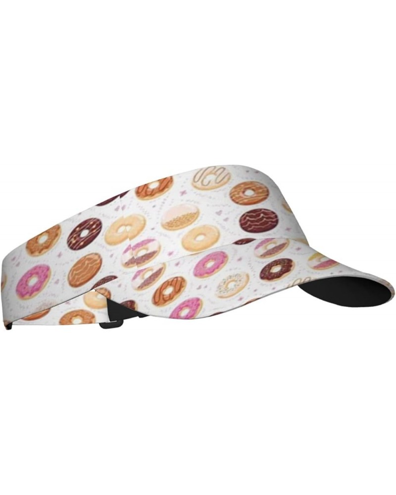 2024 Sports Sun Visor Hats,Twill Adjustable Caps for Men Women Pink Brown_1 $18.80 Sun Hats