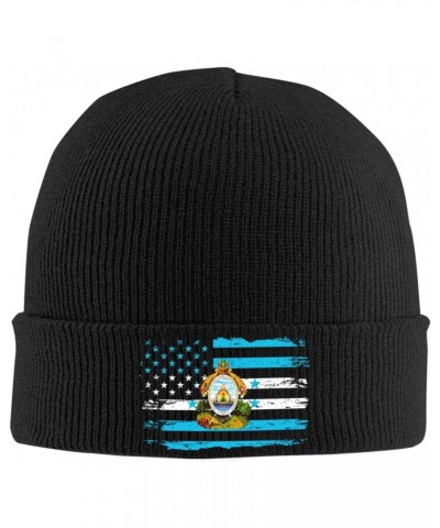 Honduras American Flag Crafted Comfort Premium Yarn Beanies for All Seasons Black $12.84 Skullies & Beanies