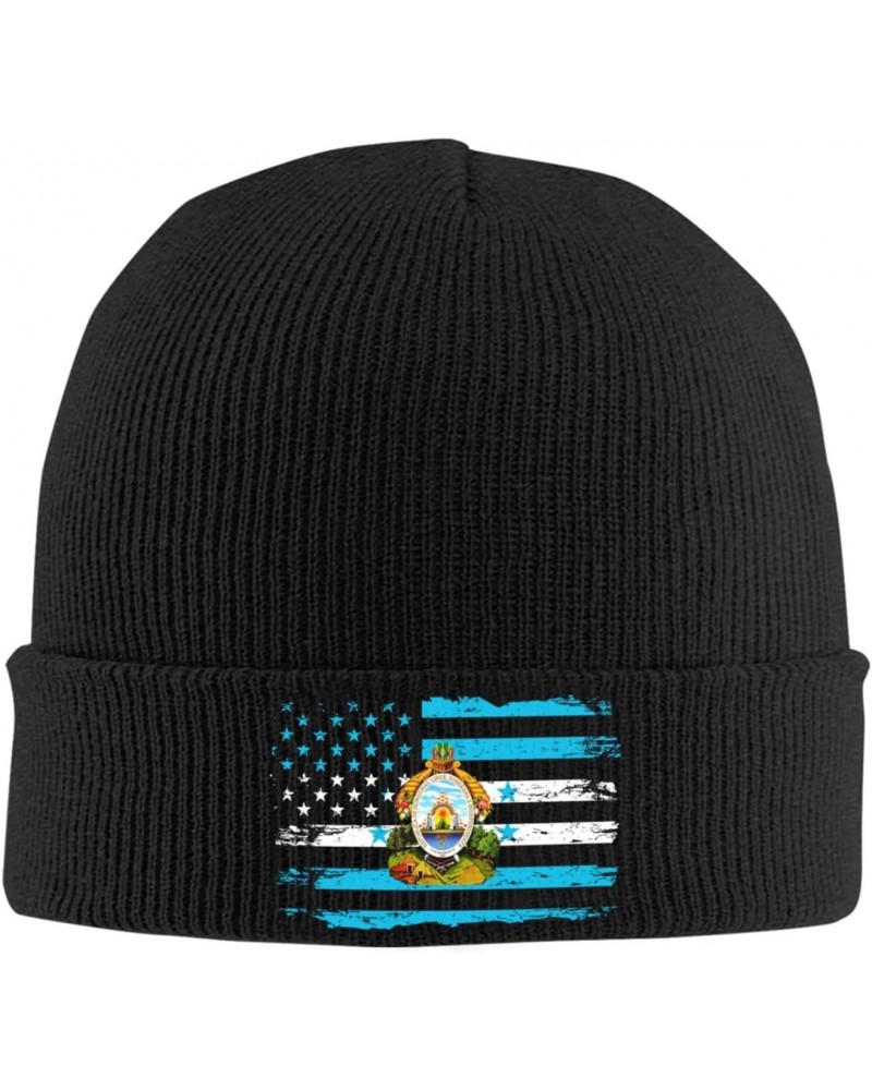 Honduras American Flag Crafted Comfort Premium Yarn Beanies for All Seasons Black $12.84 Skullies & Beanies