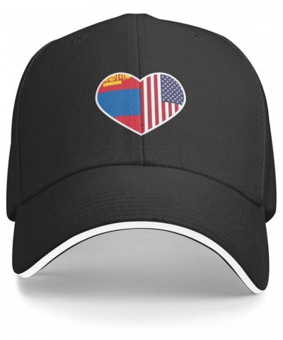 I Love America and Mongolia Baseball Cap for Men Women Adjustabl Unisex Golf Dad Hat Black $13.76 Baseball Caps