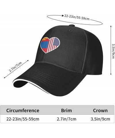 I Love America and Mongolia Baseball Cap for Men Women Adjustabl Unisex Golf Dad Hat Black $13.76 Baseball Caps