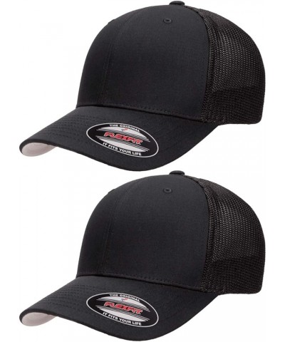 mens unisex-adults Trucker 2pk Black & Black $11.59 Baseball Caps