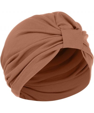 Women Muslim Turban Hat Cancer Chemo Cap Hair Bonnet Head Scarf Wrap Cover,Outdoor Leisure Soft Cap Coffee $9.39 Skullies & B...