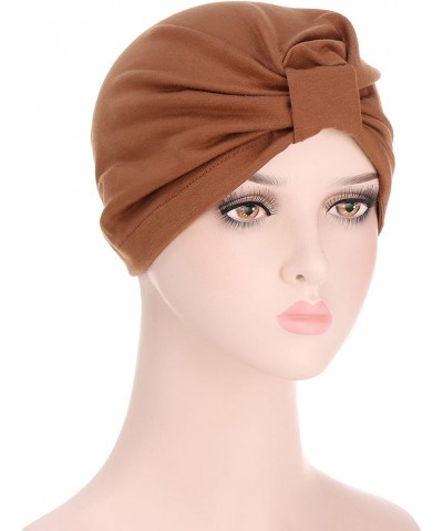 Women Muslim Turban Hat Cancer Chemo Cap Hair Bonnet Head Scarf Wrap Cover,Outdoor Leisure Soft Cap Coffee $9.39 Skullies & B...