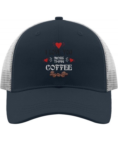 i Love youu More thans Coffee Baseball Cap USA Cowboy hat Apricot Men Hats Gifts for Women Hiking Hat Marine Blue $10.79 Base...