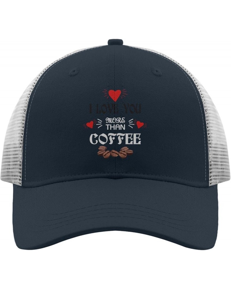 i Love youu More thans Coffee Baseball Cap USA Cowboy hat Apricot Men Hats Gifts for Women Hiking Hat Marine Blue $10.79 Base...