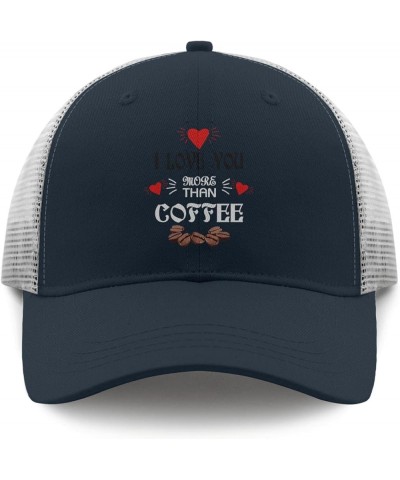 i Love youu More thans Coffee Baseball Cap USA Cowboy hat Apricot Men Hats Gifts for Women Hiking Hat Marine Blue $10.79 Base...