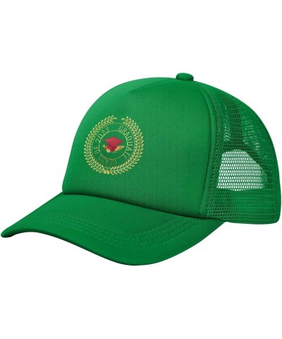 Trucker Hat Mesh Baseball Cap Adjustable Dad Hat Unisex Green $12.10 Baseball Caps