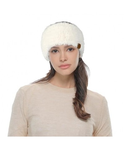 Faux Fur Headwrap For Women Unisex - Fuzzy Stretchable Soft Warm Winter Headband Ear warmer Ear muffs (Black) Ivory $9.87 Col...