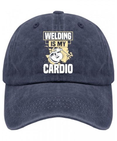 Welding is My Cardio Hat Vintage Cotton Washed Baseball Caps Adjustable Dad Hat Crazy Funny Custom Navy Blue $11.39 Baseball ...