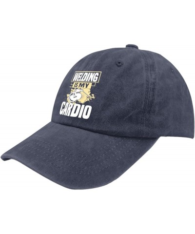 Welding is My Cardio Hat Vintage Cotton Washed Baseball Caps Adjustable Dad Hat Crazy Funny Custom Navy Blue $11.39 Baseball ...