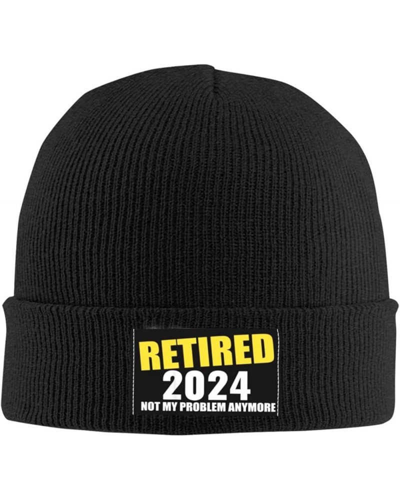 Retired 2024 Not My Problem Anymore Gift Beanie Hat Women Knit Hat Men Skull Cap Slouchy Hat Hedging Hat Black $10.95 Cowboy ...