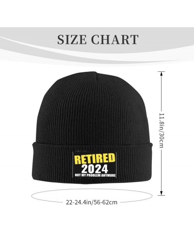 Retired 2024 Not My Problem Anymore Gift Beanie Hat Women Knit Hat Men Skull Cap Slouchy Hat Hedging Hat Black $10.95 Cowboy ...