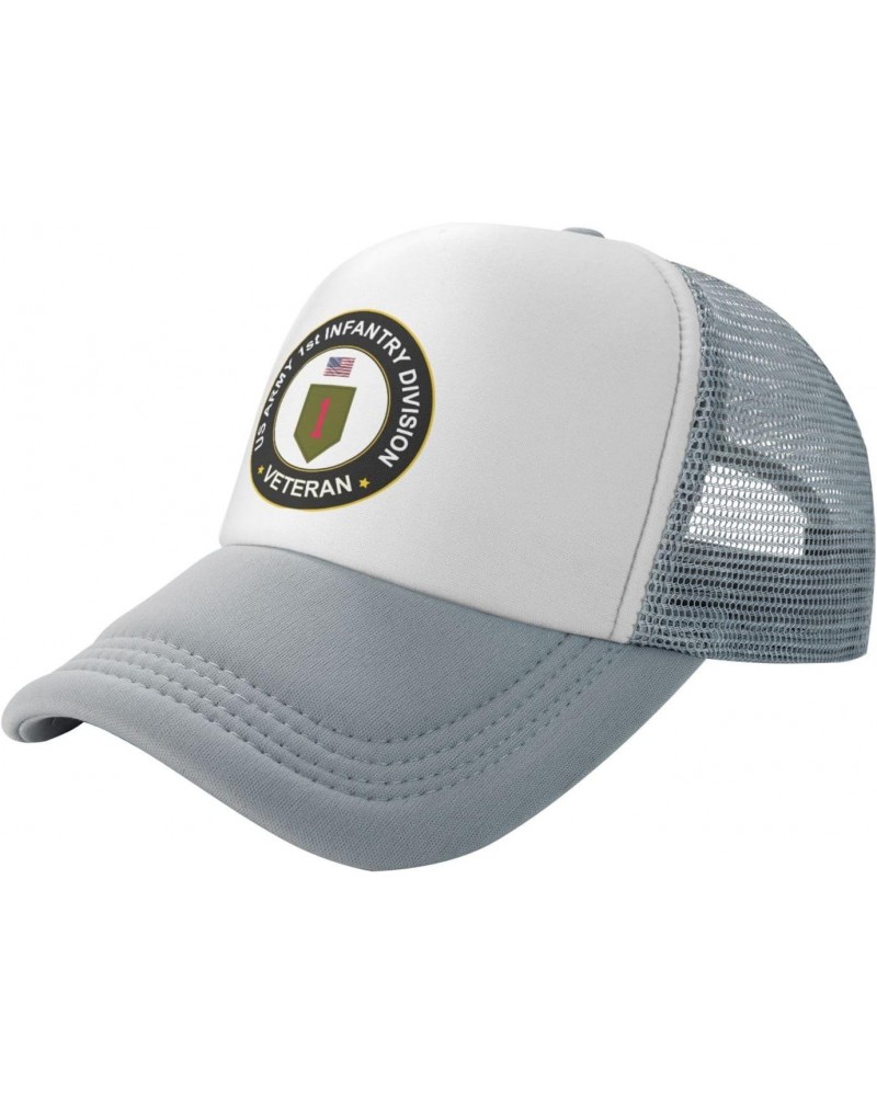 US Army 1st Infantry Division Veteran Stay Stylish and Protected with Our Premium Trucker Hats - Perfect for Any Adventure $1...