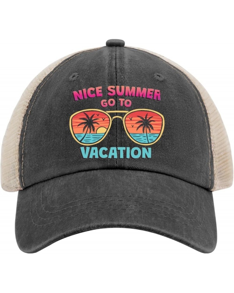 Aloha Beach Clubs Nice Summer Go to Vacation Trucker Hat Runners Hat AllBlack Hats for Women Fashionable Gifts for Allblack $...