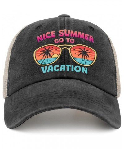 Aloha Beach Clubs Nice Summer Go to Vacation Trucker Hat Runners Hat AllBlack Hats for Women Fashionable Gifts for Allblack $...