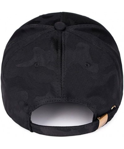 Adjustable Unisex Camouflage Baseball Cap Pointed Hat Men and Women Casual Desert Hat Sunshade Wild Hat (Color : Black) Black...