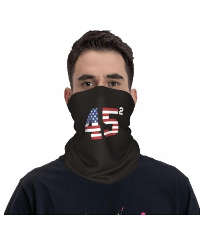 45 Squared Second Term For Trump Neck Gaiter Face Cover Scarf, Breathable Windproof Sun Protection Men Women Balaclava Outdoo...