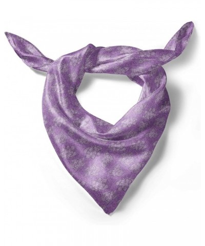 Floral Hairscarf, Pastel Zentangle Flowers Art, Head Wrap Mauve Lilac and Violet $12.71 Scarves