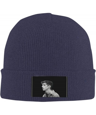 Troye Music Sivan Warm Knitted Wool Hat Cuffed Cap Winter Warm Fashion Hats Skull Knit Hat Unisex Black Navy Blue $10.55 Skul...