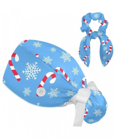 Christmas Snowflakes Classic Working Cap Adjustable Tie Back Hat Ponytail Holder Hair Accessories Color 5 $10.82 Skullies & B...