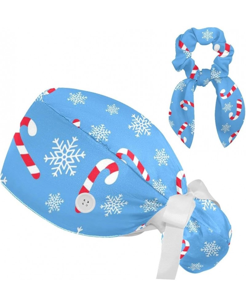 Christmas Snowflakes Classic Working Cap Adjustable Tie Back Hat Ponytail Holder Hair Accessories Color 5 $10.82 Skullies & B...