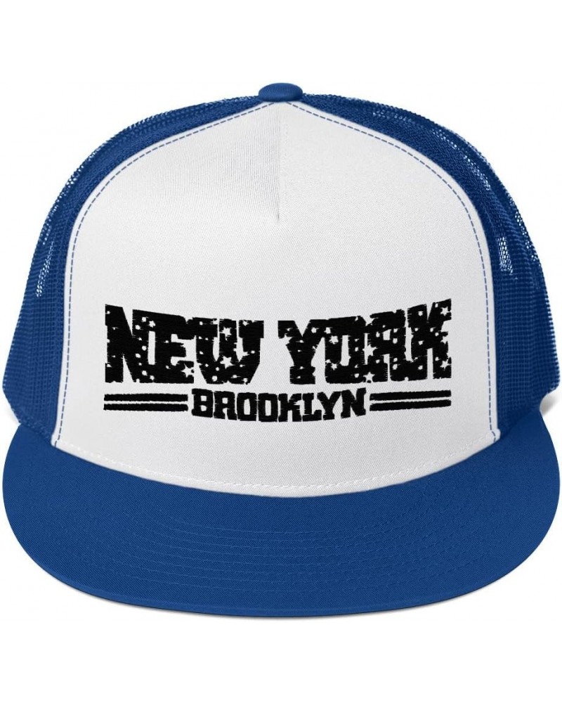 UGLYE® New York Brooklyn Trucker Cap Black Royal/ White/ Royal $16.23 Baseball Caps