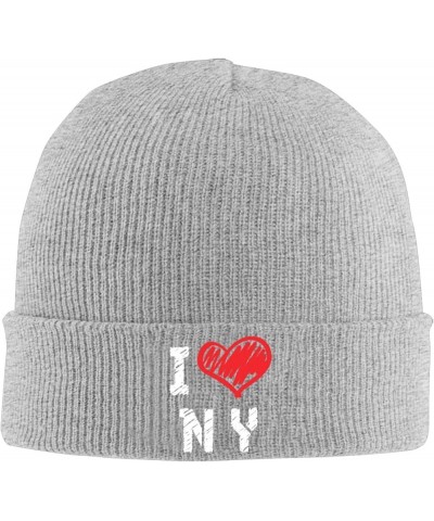 I Love New York Beanie Hat Men Winter Warm Hat Women Knit Stocking Hat Slouchy Skull Cap Knitted Hat Black Gray $11.14 Skulli...