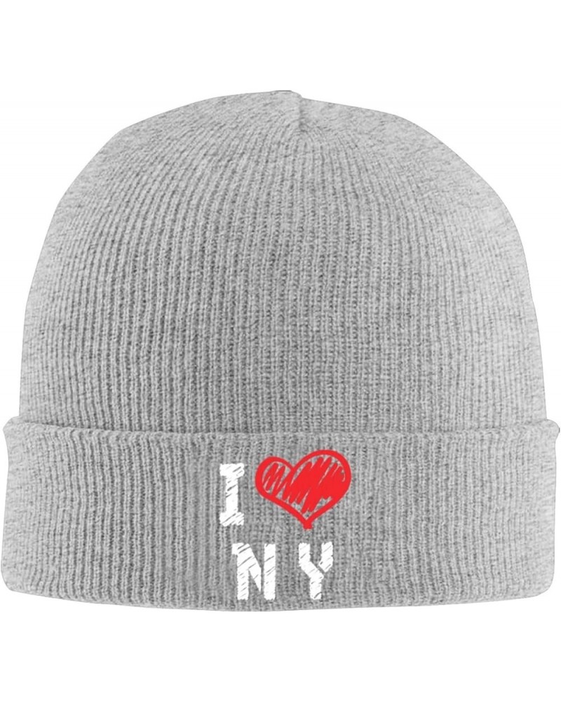 I Love New York Beanie Hat Men Winter Warm Hat Women Knit Stocking Hat Slouchy Skull Cap Knitted Hat Black Gray $11.14 Skulli...