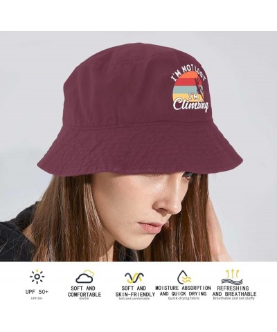 I'm Not Lost I'm Climbing Bucket Hat Bucket Hat Trendy Women Hats for Hiking Accessories for Dance Must Deep Rose $8.81 Bucke...