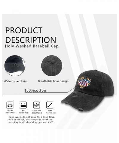 Trump 2024 for President Leopard Heart Hat for Mens Washed Distressed Baseball Caps Vintage Washed Ball Cap Quick Dry $12.97 ...