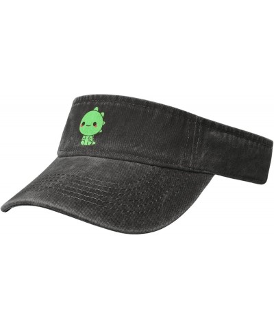 Cute Dragon Sun Visor Hats Cotton Caps Beach Leisure Empty Top Baseball Cap for Men Women Black $16.59 Sun Hats