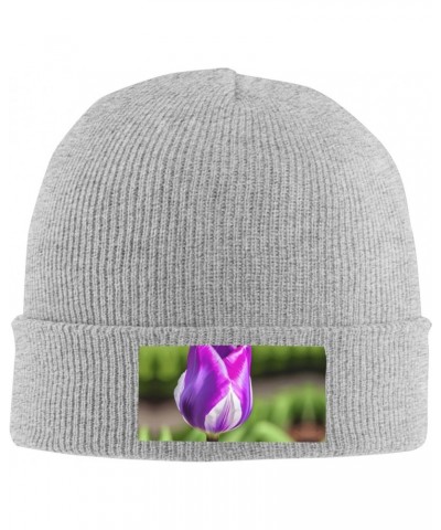 Purple Tulip Velvety Tufted Style,Stretchable Brimless Hat,Knitted Woolen Cap $10.05 Skullies & Beanies