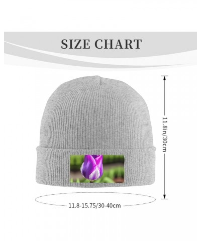 Purple Tulip Velvety Tufted Style,Stretchable Brimless Hat,Knitted Woolen Cap $10.05 Skullies & Beanies