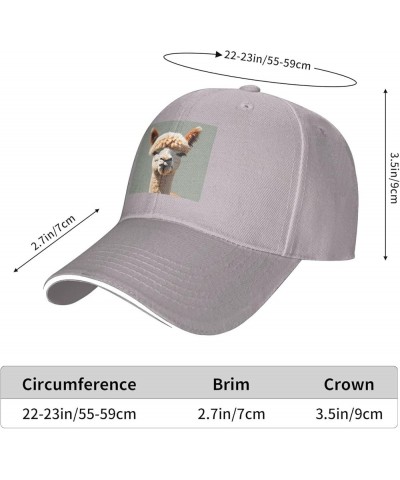 Alpaca Avatar Pattern Casual General Baseball Cap Black : Comfortable, Light Gray $13.99 Baseball Caps