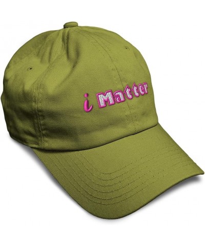 Soft Baseball Cap I Matter Style B Cotton Dad Hats for Men & Women Olive Green $11.60 Baseball Caps