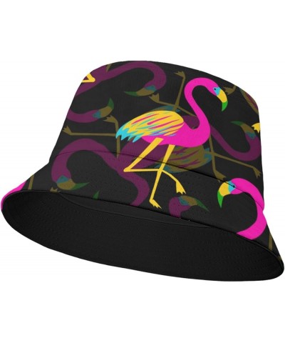 Cool Bucket Hats Flamingo Bucket Hats Flamingo Flodable Hats Fishing Accessories for Dance Must Haves Flamingo 4 $9.30 Bucket...