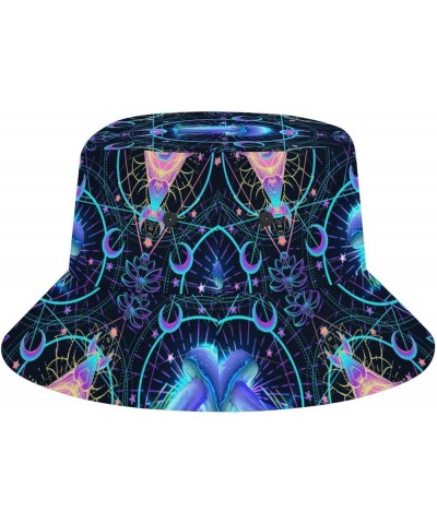 Trippy Psychedelic Mushroom Bucket Hat Summer Beach Sun Hat Packable Unisex Print Fisherman Cap for Summer Vacation Travel Tr...